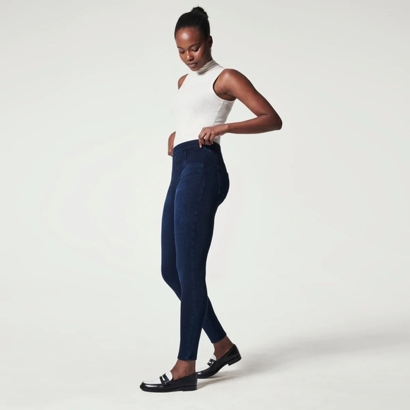 Spanx Jean-ish® Ankle Leggings in Twilight Rinse Size Small - Picture 1 of 8